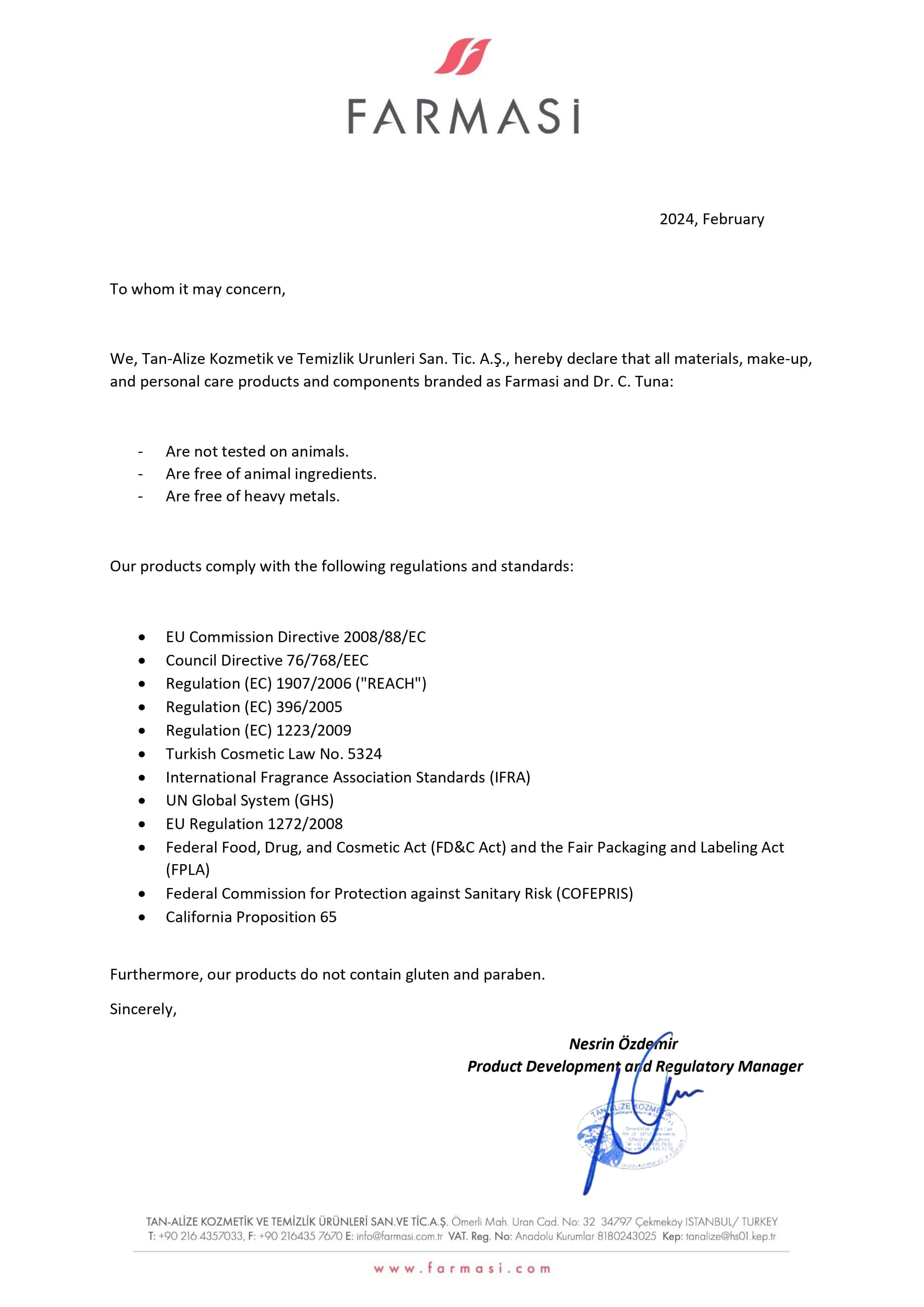 FORMULATION STANDARDS