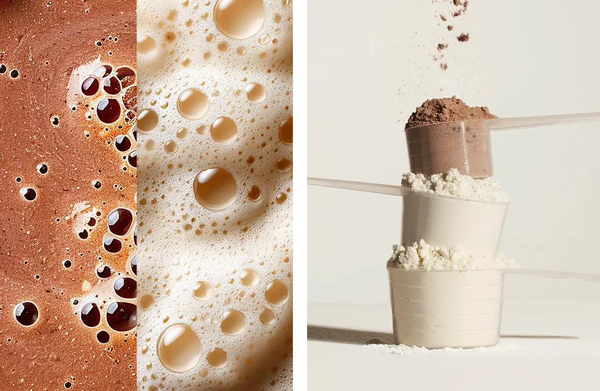 Protein texture and ingredient collage
