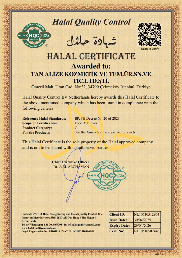 Halal Certificate NL10510502446-2