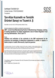 IT2400001321 Tan-Alize Kozmetik GMP Sertifikası